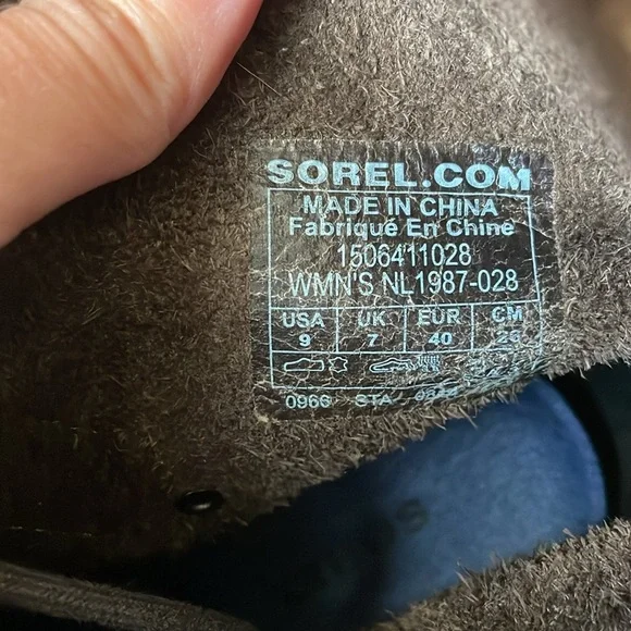 SOREL Joan Of Arctic Wedge Boot W’s 9 Leather Lug Sole NL1987-028 Dark Grey - Picture 5 of 15